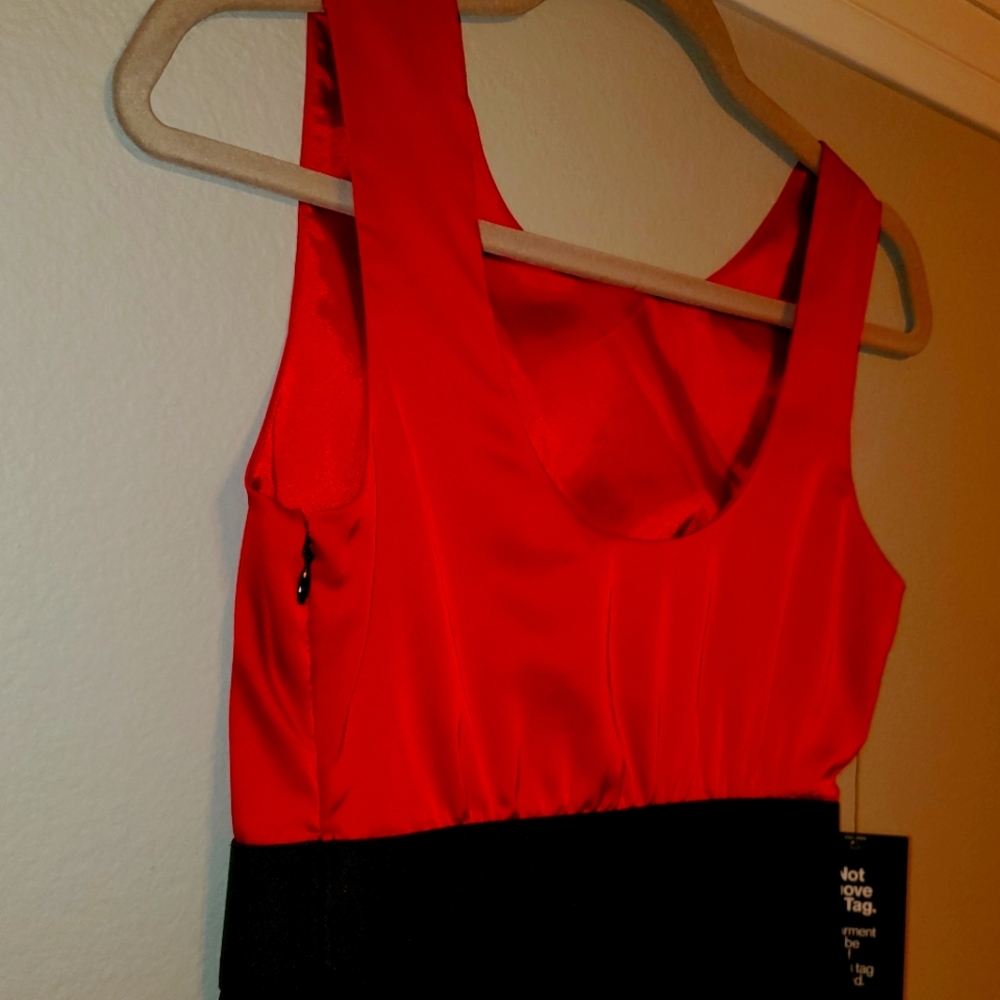 Express Bodycon Two-Tone Ruched Dress - Picture 5 of 8